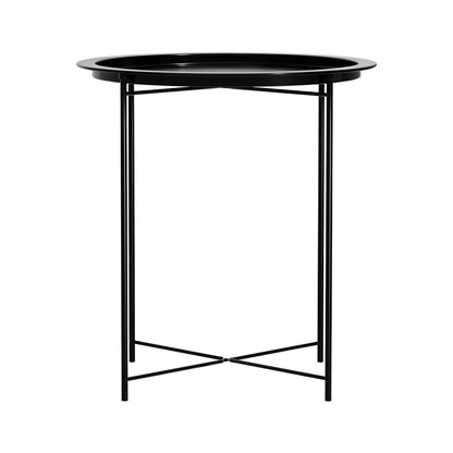 Gardeon Coffee Side Table Steel Outdoor Furniture Indoor Desk Patio Garden ODF-TB-ST606-BK