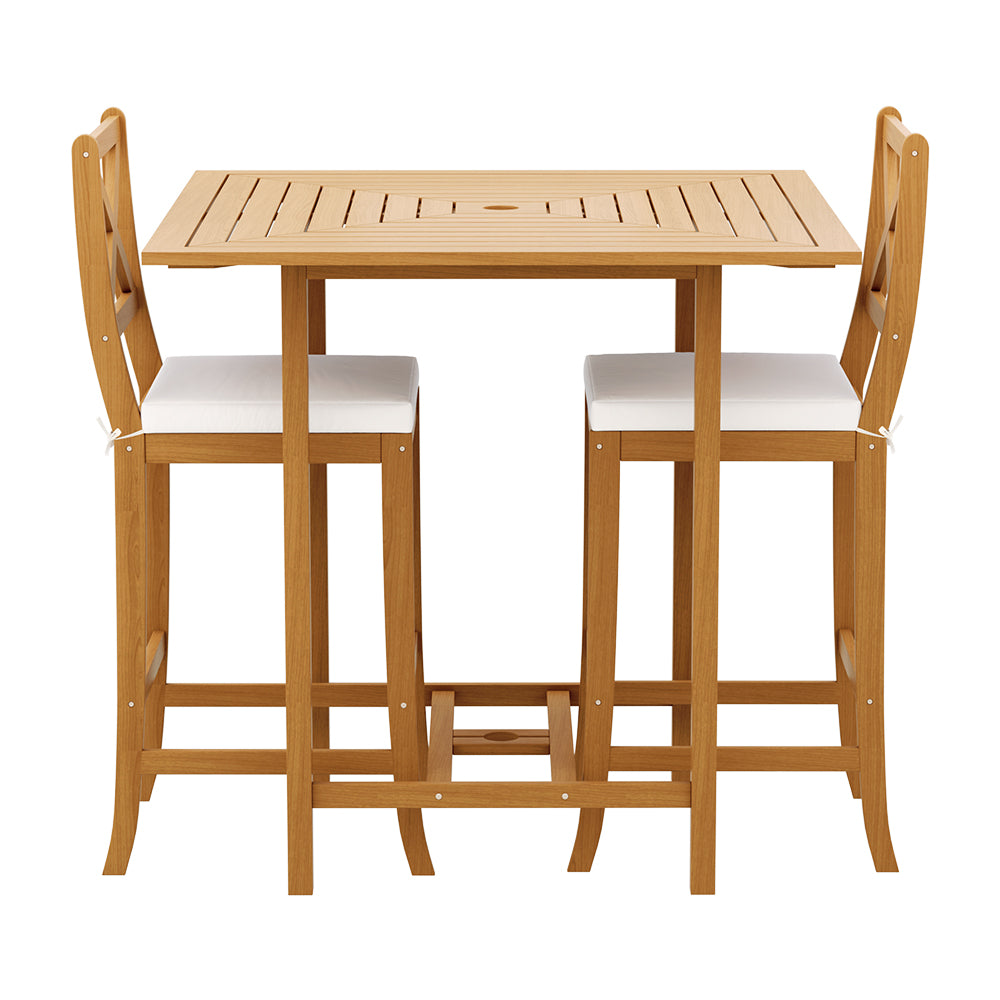 Gardeon 5-Piece Outdoor Bar Set Acacia Wood Bistro Patio Table Stools ODF-V-BT-TK-AB