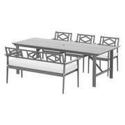 Gardeon Outdoor Dining Set 5 Piece Wooden Table Chairs Setting Grey ODF-V-DINING-GR-ABC
