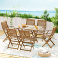 Gardeon Outdoor Dining Set 7 Piece Wooden Table Chairs Setting Foldable ODF-V-DINING02-TK-ABCD