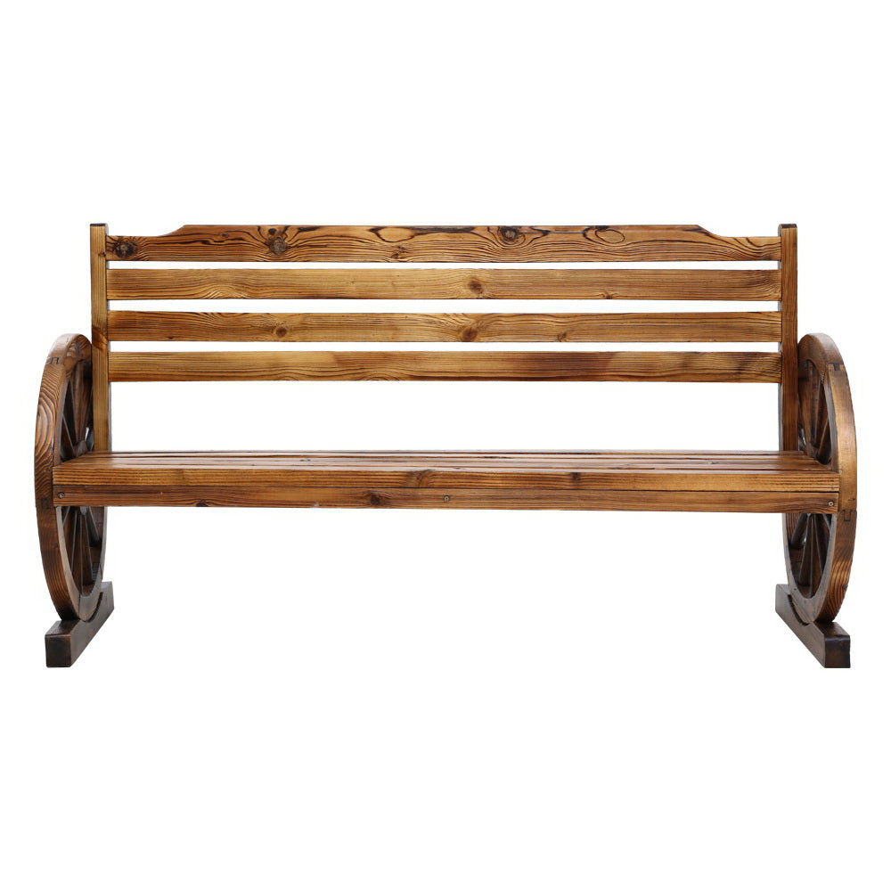 Gardeon Outdoor Garden Bench Wooden 3 Seat Wagon Chair Lounge Patio Furniture ODF-WAGON-3S-CC