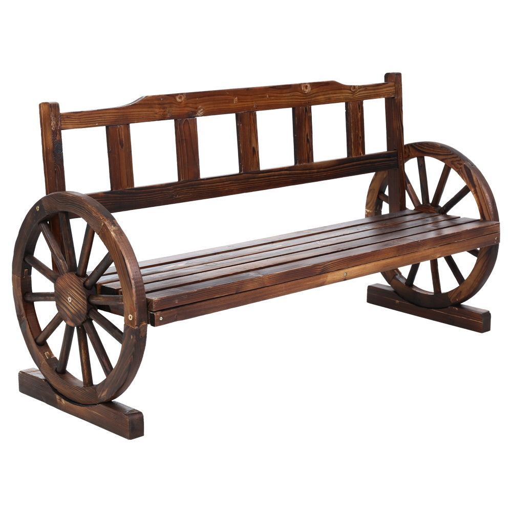 Gardeon Outdoor Garden Bench Wooden 3 Seater Wagon Chair Lounge Patio Furniture ODF-WAGON-3S-V-CC