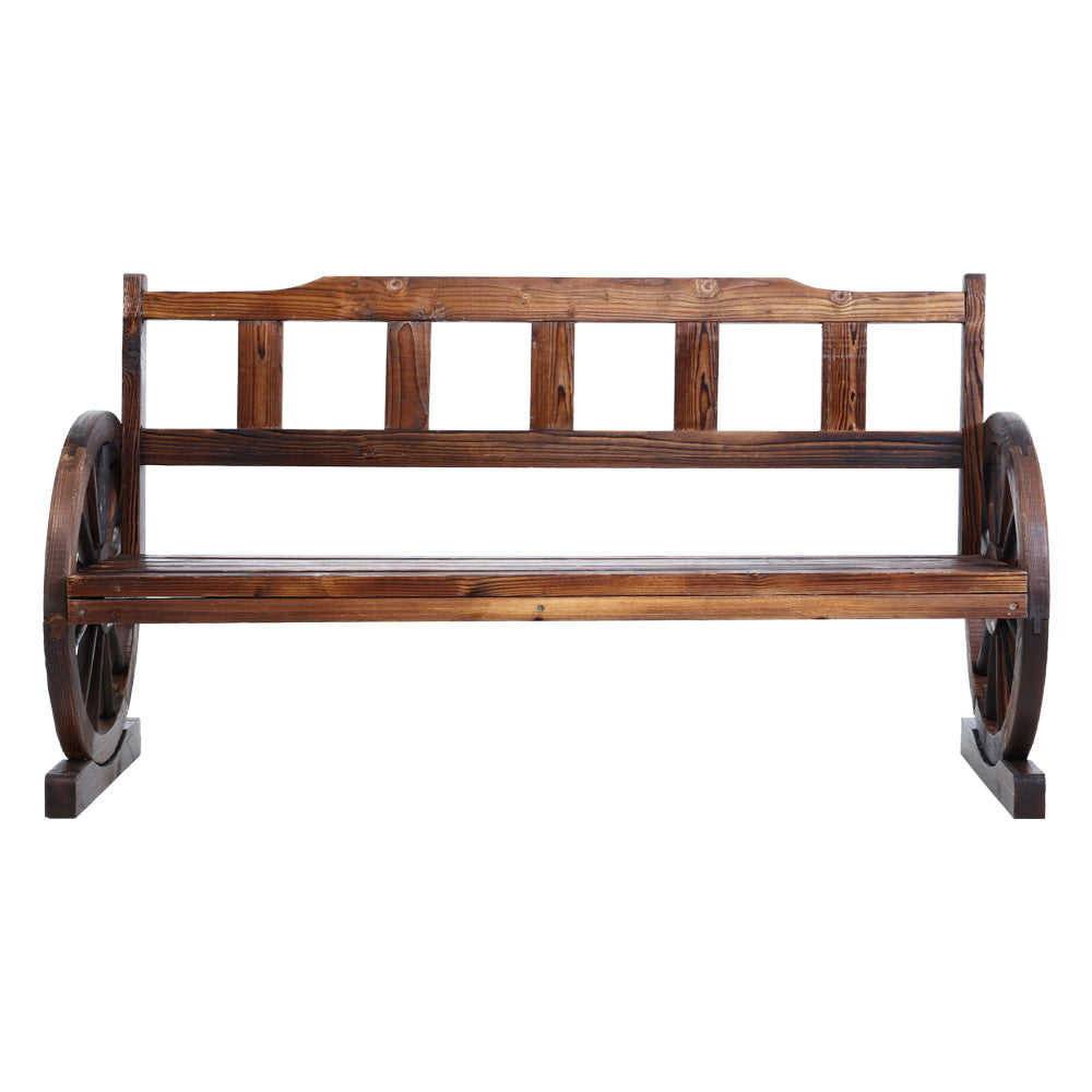Gardeon Outdoor Garden Bench Wooden 3 Seater Wagon Chair Lounge Patio Furniture ODF-WAGON-3S-V-CC
