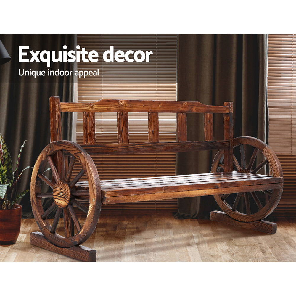 Gardeon Outdoor Garden Bench Wooden 3 Seater Wagon Chair Lounge Patio Furniture ODF-WAGON-3S-V-CC