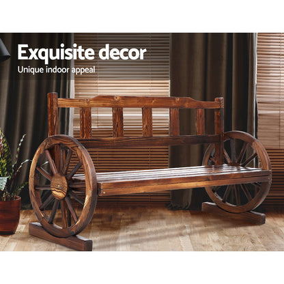 Gardeon Outdoor Garden Bench Wooden 3 Seater Wagon Chair Lounge Patio Furniture ODF-WAGON-3S-V-CC