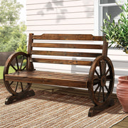 Gardeon Outdoor Garden Bench Wooden 2 Seat Wagon Chair Patio Furniture Brown ODF-WAGON-CC