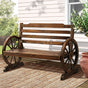 Gardeon Outdoor Garden Bench Wooden 2 Seat Wagon Chair Patio Furniture Brown ODF-WAGON-CC