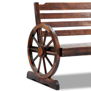 Gardeon Outdoor Garden Bench Wooden 2 Seat Wagon Chair Patio Furniture Brown ODF-WAGON-CC