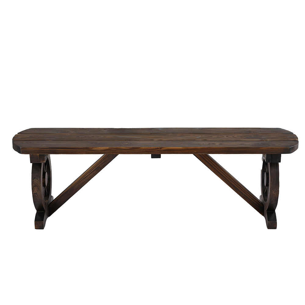 Gardeon Outdoor Garden Bench Seat Wooden Patio Furniture Wagon Dining Chair ODF-WAGON-NBR-CC