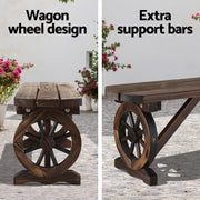 Gardeon Outdoor Garden Bench Seat Wooden Patio Furniture Wagon Dining Chair ODF-WAGON-NBR-CC