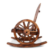 Gardeon Wagon Wheels Rocking Chair - Brown ODF-WAGON-ROCK-CC