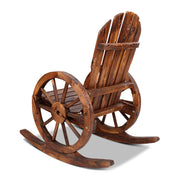 Gardeon Wagon Wheels Rocking Chair - Brown ODF-WAGON-ROCK-CC