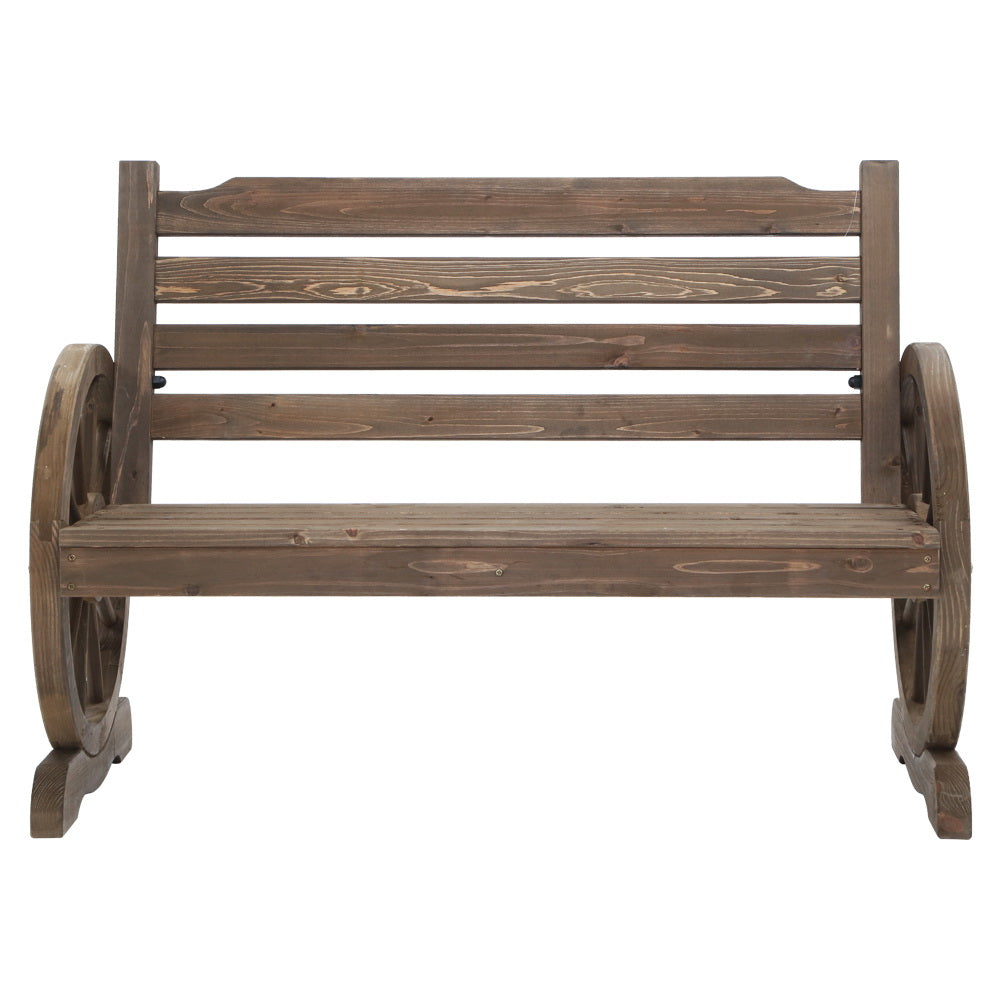 Gardeon Outdoor Garden Bench Wooden 2 Seat Wagon Chair Patio Furniture Teak ODF-WAGON-TK