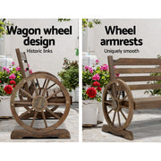 Gardeon Outdoor Garden Bench Wooden 2 Seat Wagon Chair Patio Furniture Teak ODF-WAGON-TK
