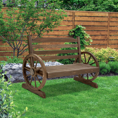 Gardeon Outdoor Garden Bench Wooden 2 Seat Wagon Chair Patio Furniture Teak ODF-WAGON-TK