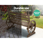 Gardeon Outdoor Garden Bench Wooden 2 Seat Wagon Chair Patio Furniture Teak ODF-WAGON-TK