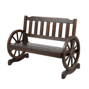Gardeon Outdoor Garden Bench Wooden 2 Seater Wagon Chair Patio Furniture Brown ODF-WAGON-V-CC