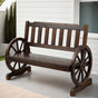 Gardeon Outdoor Garden Bench Wooden 2 Seater Wagon Chair Patio Furniture Brown ODF-WAGON-V-CC