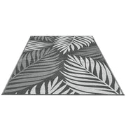 Gardeon Outdoor Rugs 152x244cm Large Carpet Reversible Area Mat PP Dual-Sided Patio Rug Leaf OR-5X8FT-LEAF-GY