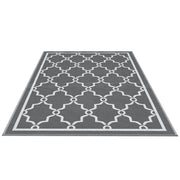 Gardeon Outdoor Rugs 152x244cm Large Carpet Reversible Area Mat PP Dual-Sided Patio Rug Maroc OR-5X8FT-MAROC-GY