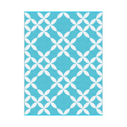 Gardeon Outdoor Rugs 274x366cm Large Carpet Reversible Area Mat PP Dual-Sided Patio Rug Light Blue OR-9X12FT-FLORAL-GN