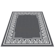 Gardeon Outdoor Rugs 274x366cm Large Carpet Reversible Area Mat PP Dual-Sided Patio Rug Greek Key OR-9X12FT-FRAME-GY