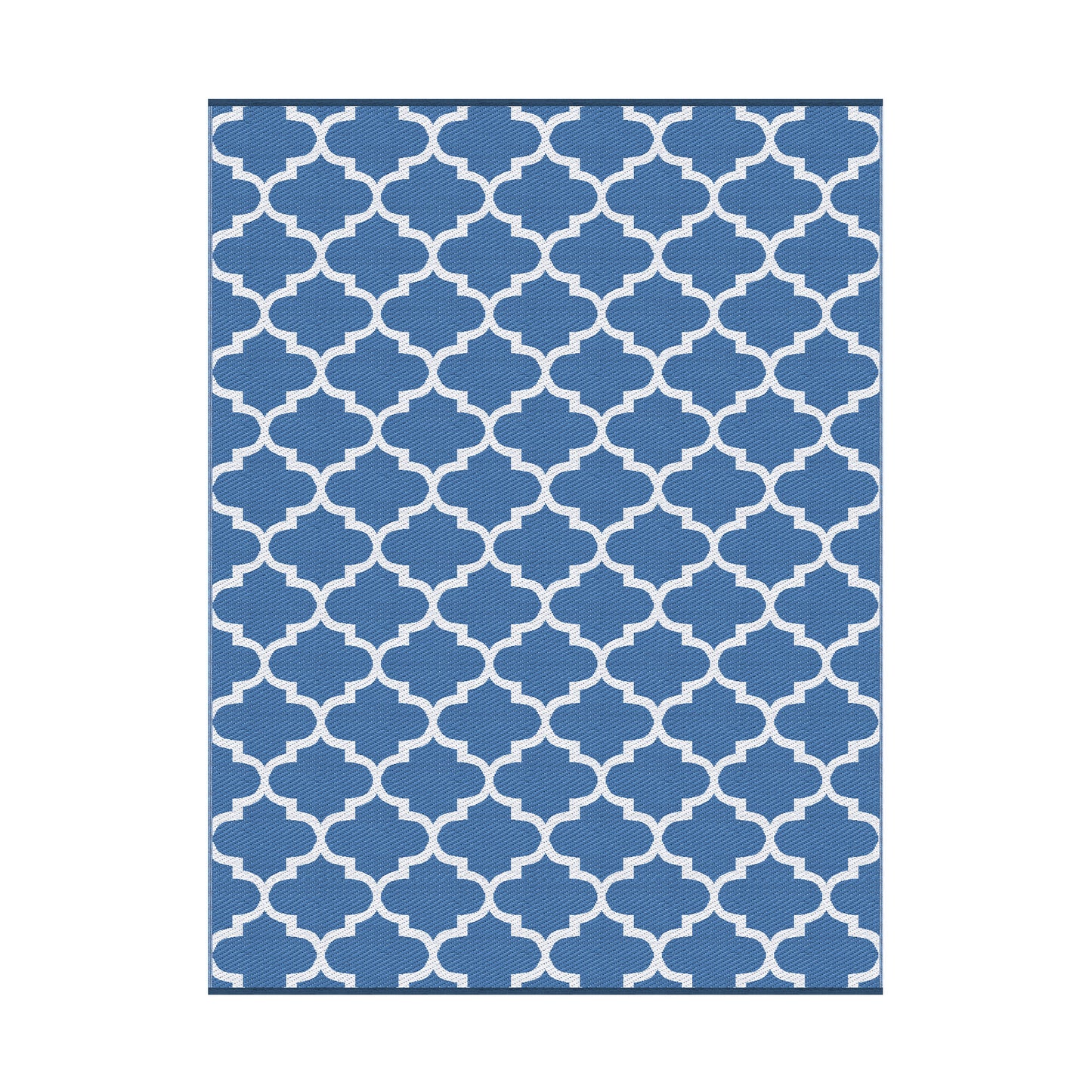 Gardeon Outdoor Rugs 274x366cm Large Carpet Reversible Area Mat PP Dual-Sided Patio Rug Blue OR-9X12FT-WAVE-BU