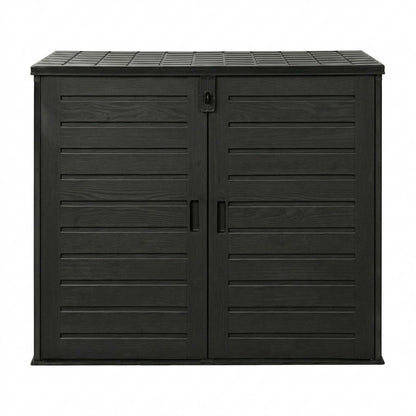 Gardeon Outdoor Storage Box 1170L Container Lockable Cabinet Tool Organizer Shed Black OSB-1170L-ABK