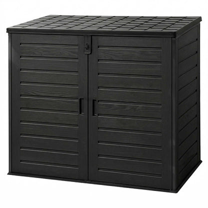 Gardeon Outdoor Storage Box 1170L Container Lockable Cabinet Tool Organizer Shed Black OSB-1170L-ABK
