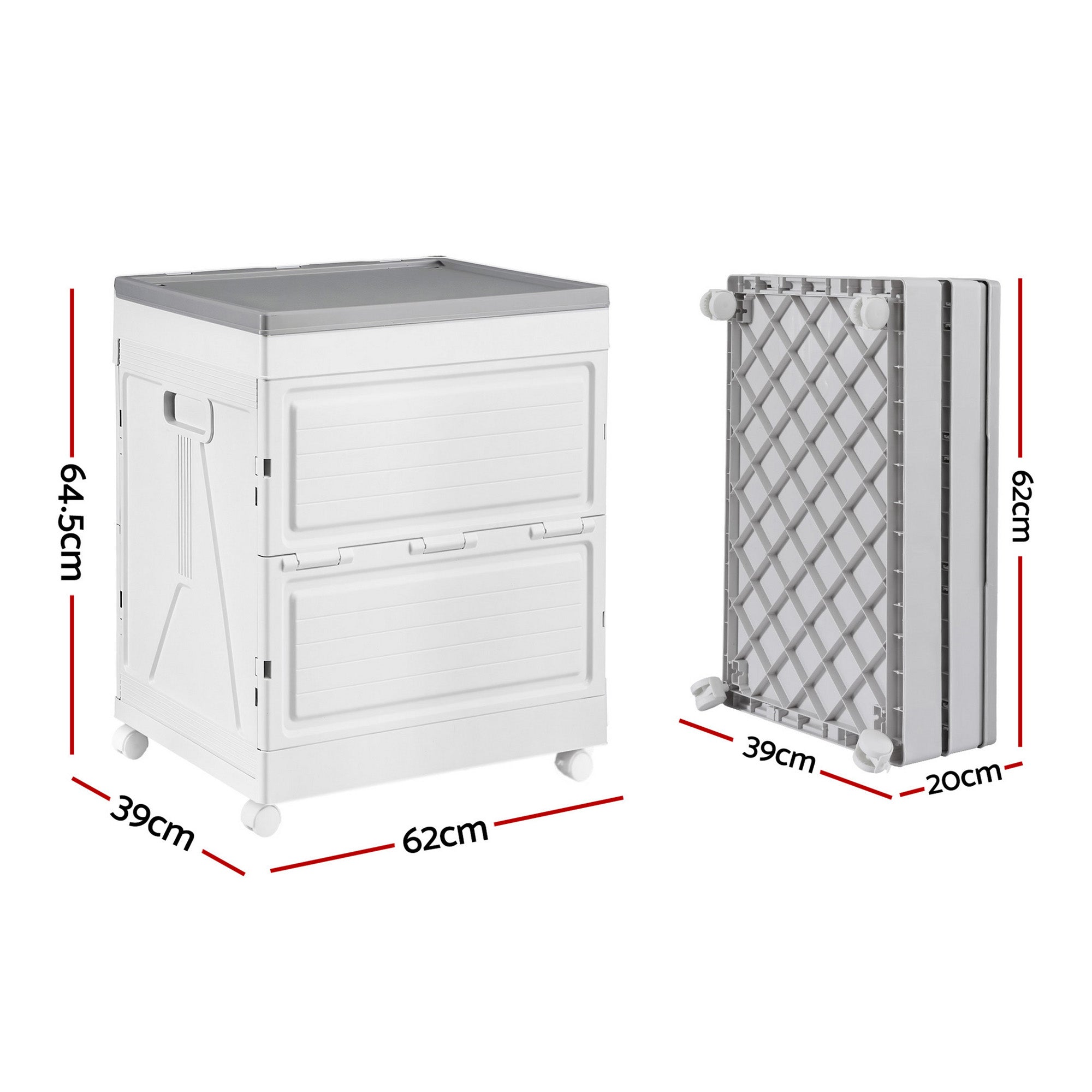 Gardeon 159L Outdoor Storage Box Stackable Cupboard Camping Organizer Wheels OSB-159L-WHEEL-BE