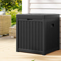 Gardeon Outdoor Storage Box 195L Organiser Garden Bench Deck Toy Shed Tool Black OSB-195L-BK