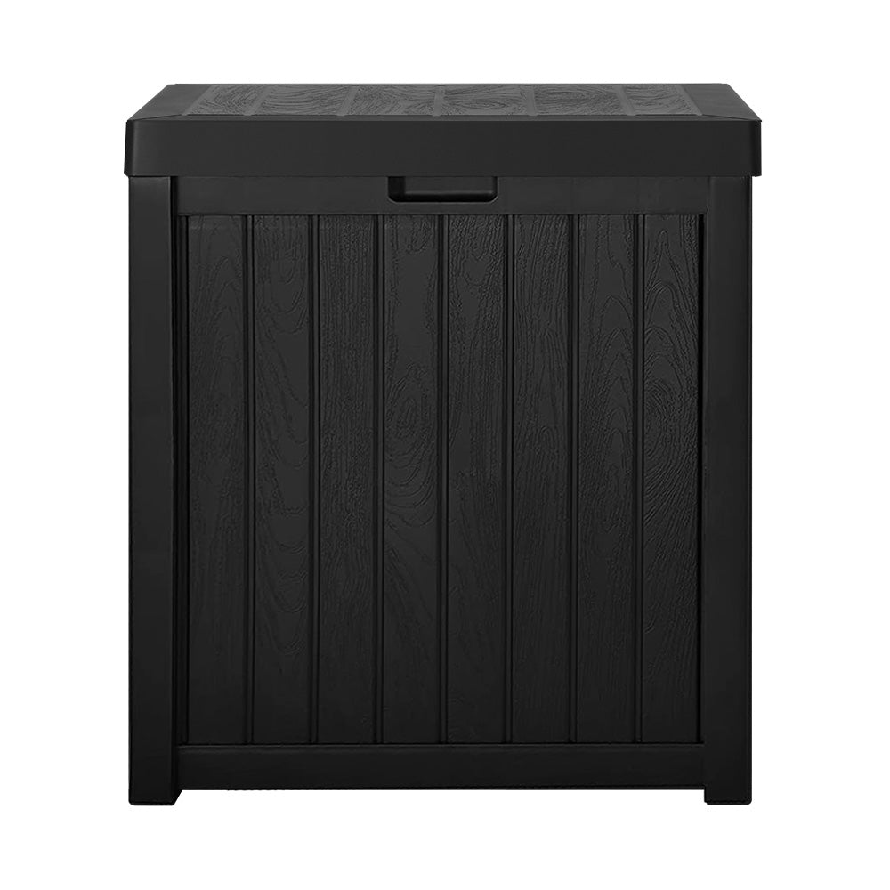 Gardeon Outdoor Storage Box 195L Organiser Garden Bench Deck Toy Shed Tool Black OSB-195L-BK