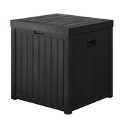 Gardeon Outdoor Storage Box 195L Organiser Garden Bench Deck Toy Shed Tool Black OSB-195L-BK