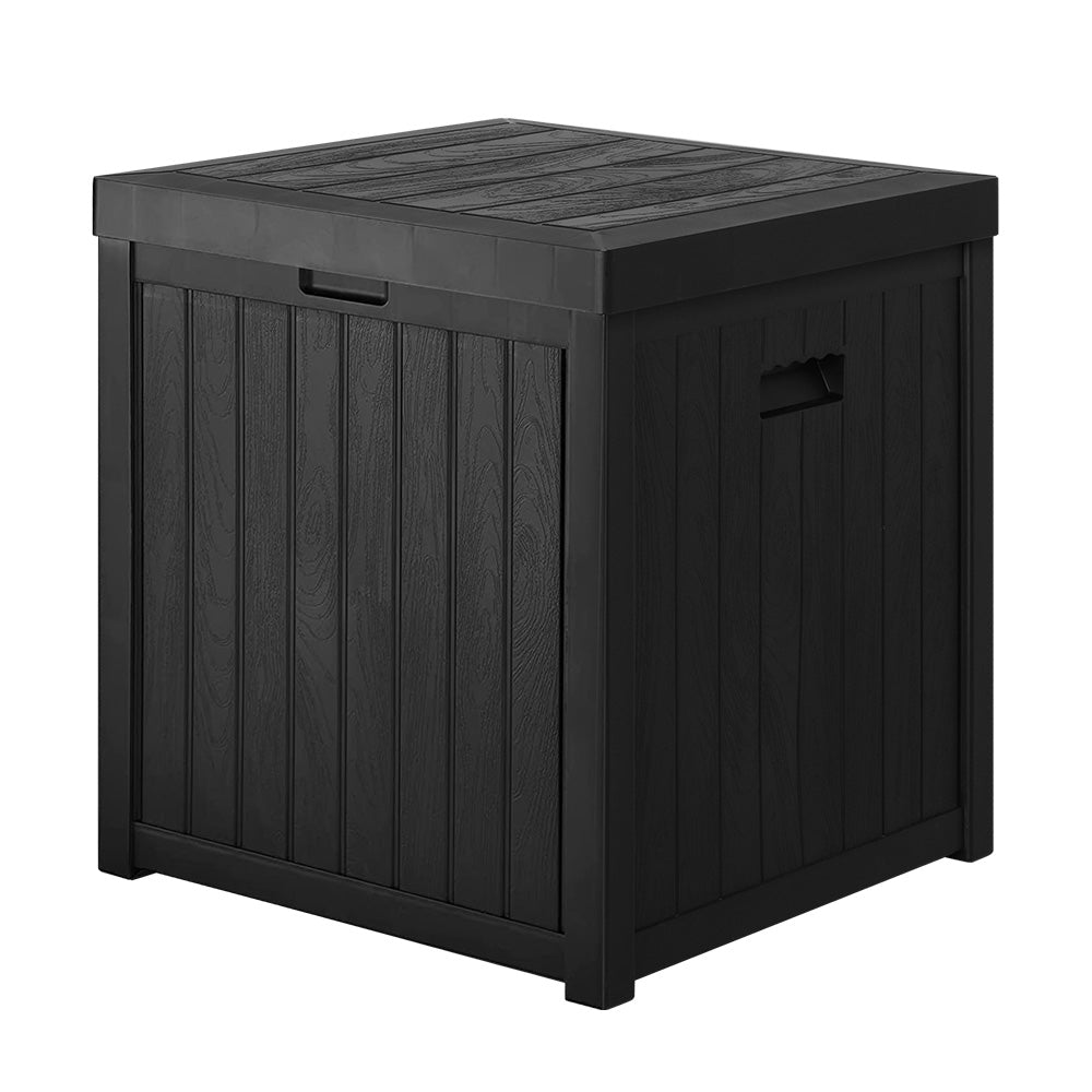Gardeon Outdoor Storage Box 195L Organiser Garden Bench Deck Toy Shed Tool Black OSB-195L-BK