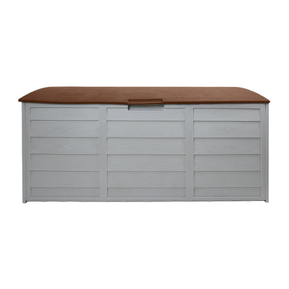 Gardeon Outdoor Storage Box 290L Lockable Organiser Garden Deck Shed Tool Brown OSB-290L-BB