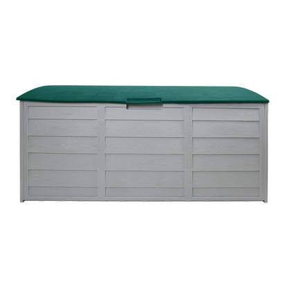Gardeon Outdoor Storage Box 290L Lockable Organiser Garden Deck Shed Tool Green OSB-290L-GB