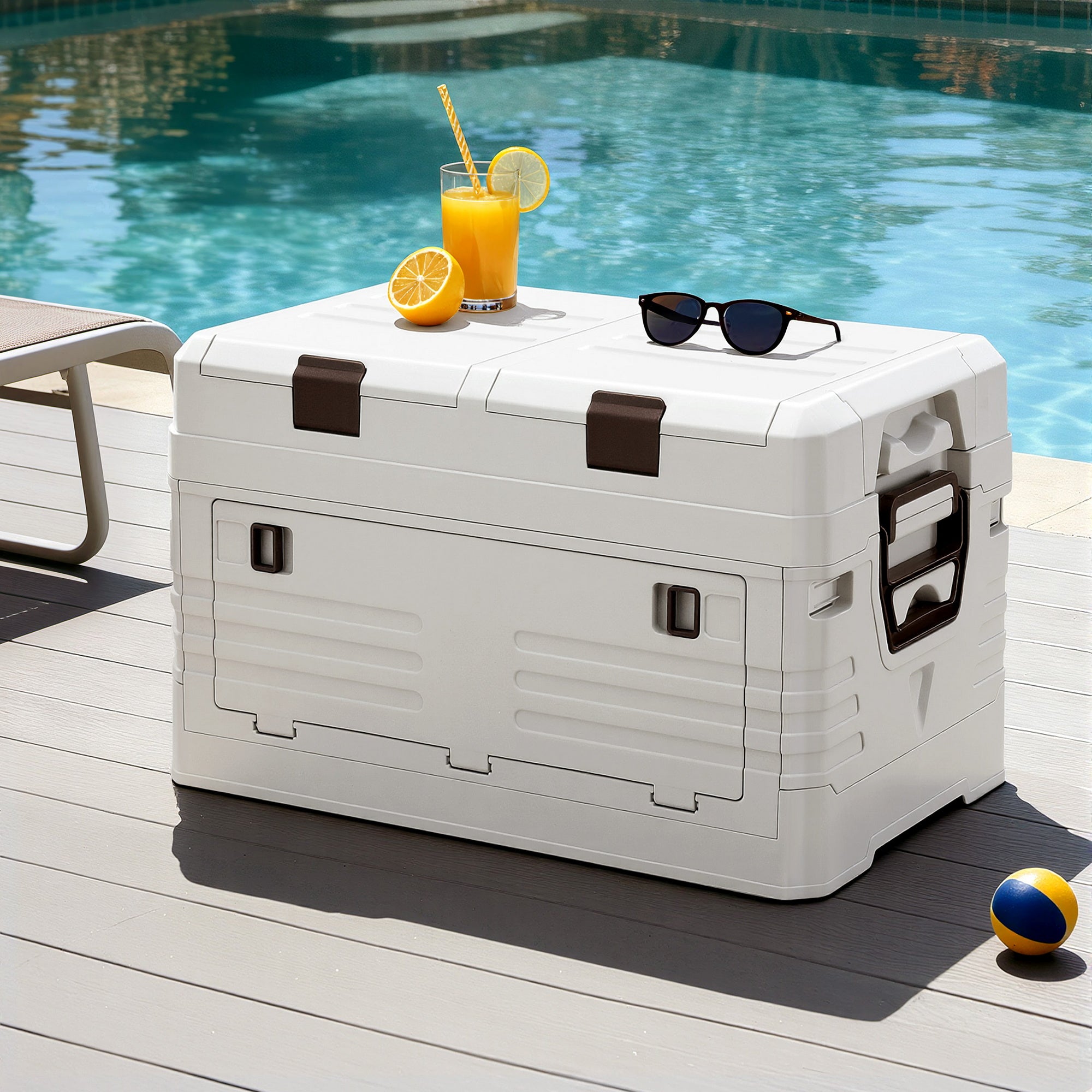 Gardeon 40L Outdoor Storage Box Foldable Camping Collapsible Bins Organizer OSB-40L-FD-BE
