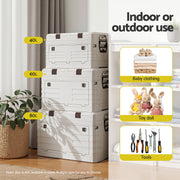 Gardeon 40L Outdoor Storage Box Foldable Camping Collapsible Bins Organizer OSB-40L-FD-BE