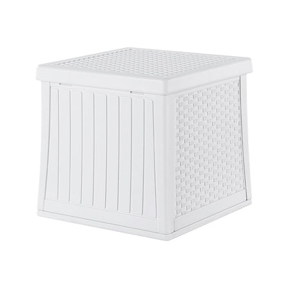 Gardeon Outdoor Storage Box 56L Container Lockable Indoor Garden Toy Tool Shed OSB-56L-WH