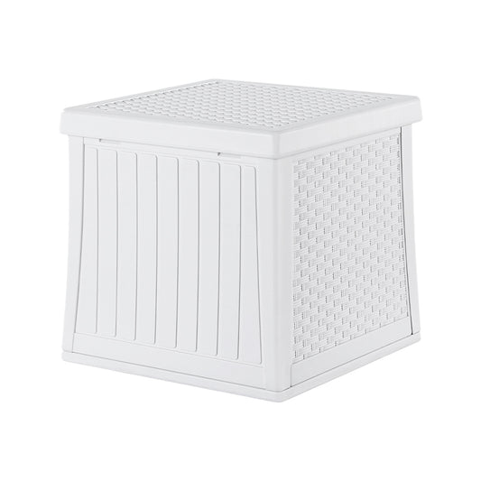 Gardeon Outdoor Storage Box 56L Container Lockable Indoor Garden Toy Tool Shed OSB-56L-WH