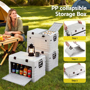 Gardeon 60L Outdoor Storage Box Foldable Camping Collapsible Bins Organizer OSB-60L-FD-BE