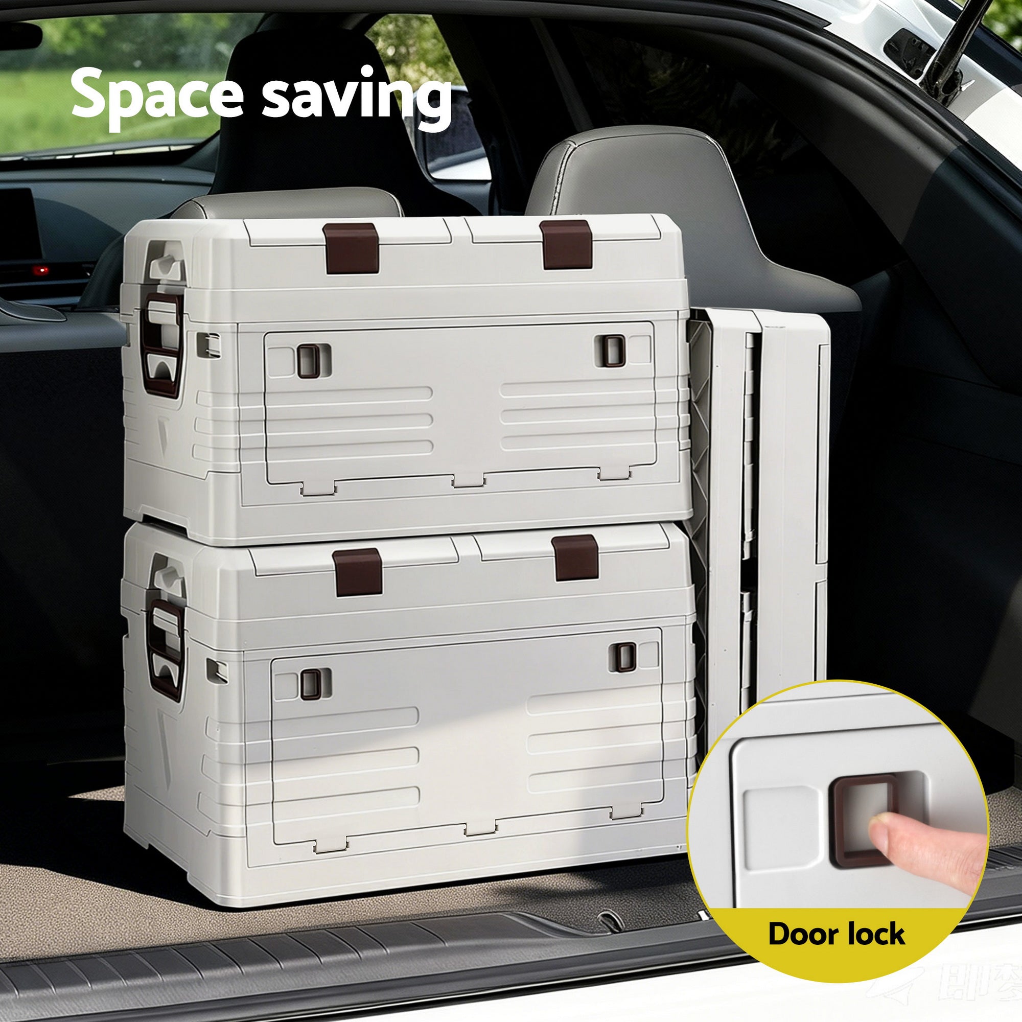 Gardeon 60L Outdoor Storage Box Foldable Camping Collapsible Bins Organizer OSB-60L-FD-BE