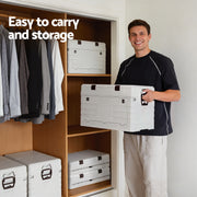 Gardeon 60L Outdoor Storage Box Foldable Camping Collapsible Bins Organizer OSB-60L-FD-BE