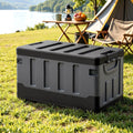 Gardeon Collapsible Outdoor Storage Box 60L Stackable Folding Camping Organizer Black