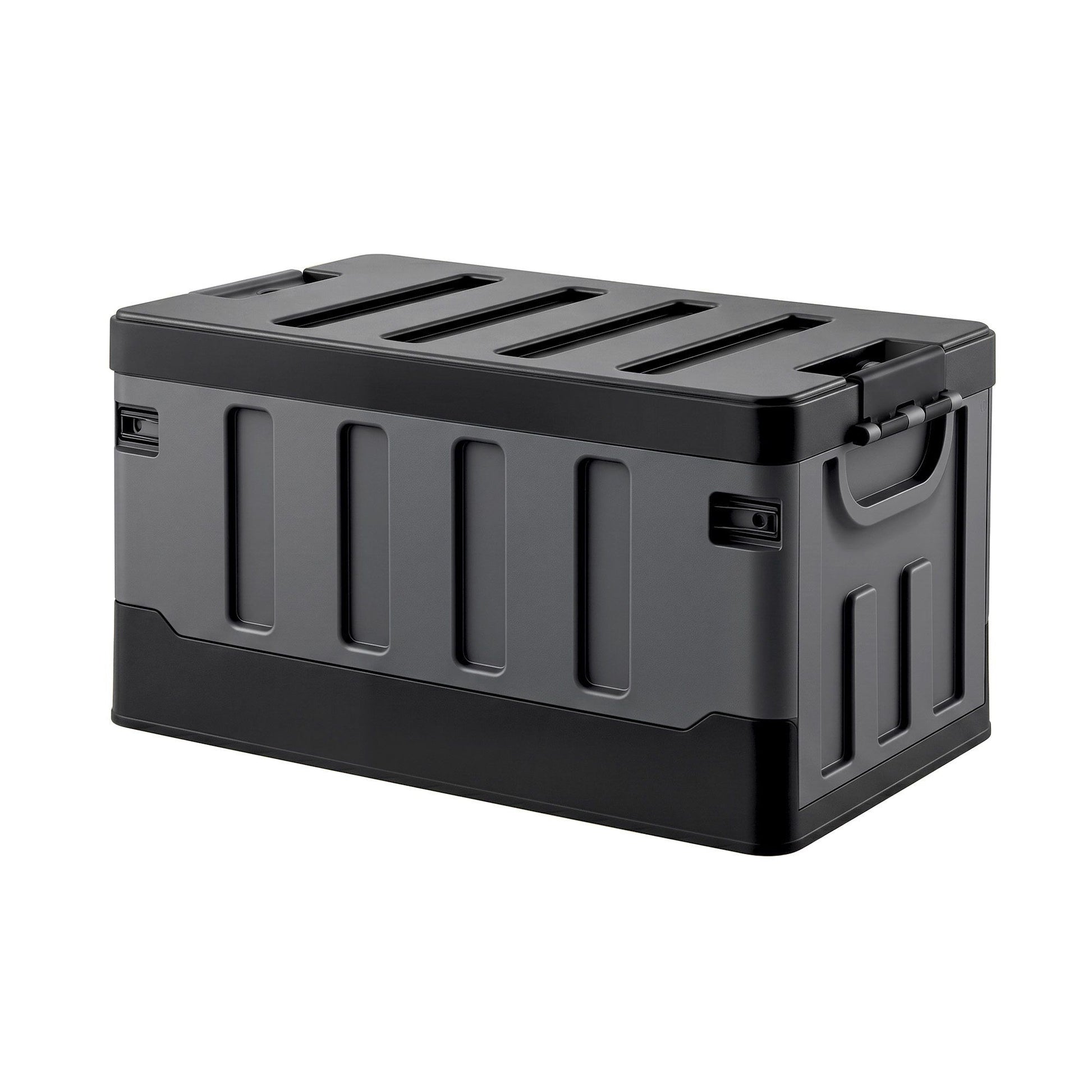 Gardeon Collapsible Outdoor Storage Box 60L Stackable Folding Camping Organizer Black OSB-60L-STR-BK