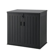 Gardeon Outdoor Storage Box 775L Container Lockable Cabinet Tool Organizer Shed Black OSB-775L-ABK