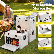 Gardeon 80L Outdoor Storage Box Foldable Camping Collapsible Bins Organizer OSB-80L-FD-BE