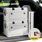 Gardeon 80L Outdoor Storage Box Foldable Camping Collapsible Bins Organizer OSB-80L-FD-BE