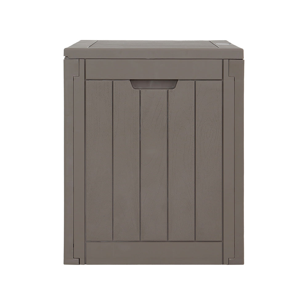 Gardeon Outdoor Storage Box 118L Container Lockable Garden Toy Tool Shed Grey OSB-C-118L-GR