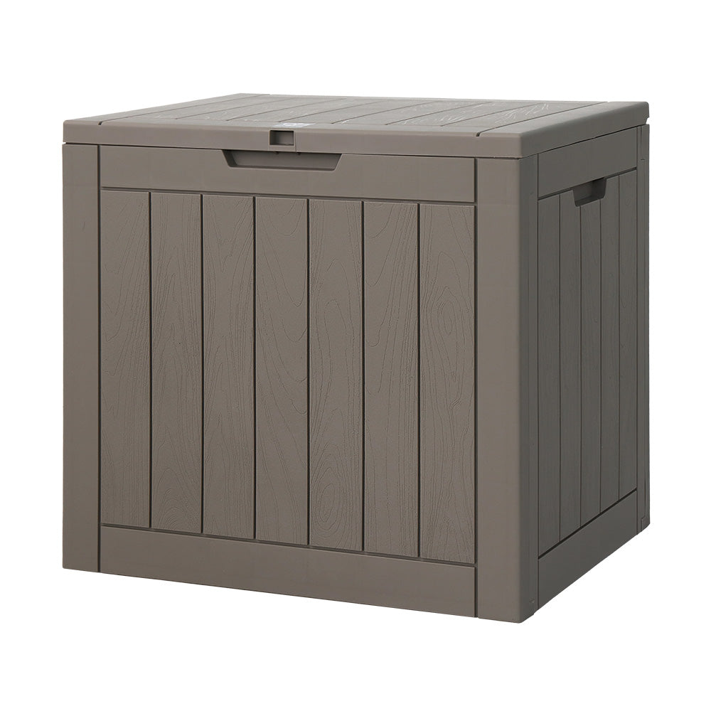 Gardeon Outdoor Storage Box 118L Container Lockable Garden Toy Tool Shed Grey OSB-C-118L-GR